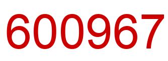 Number 600967 red image