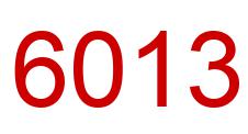Number 6013 red image