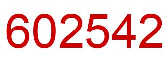 Número 602542 imagen rojo