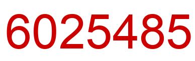 Número 6025485 imagen rojo