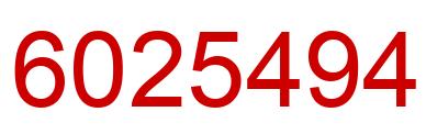 Number 6025494 red image