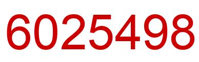 Number 6025498 red image