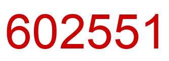 Number 602551 red image