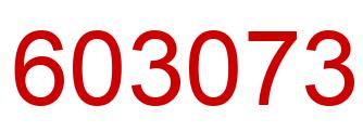 Número 603073 imagen rojo