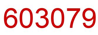 Número 603079 imagen rojo