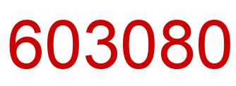 Número 603080 imagen rojo