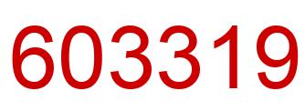 Number 603319 red image
