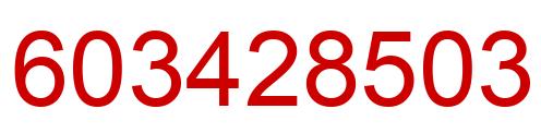 Number 603428503 red image