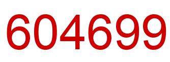 Number 604699 red image
