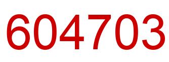 Número 604703 imagen rojo