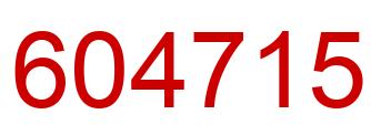 Number 604715 red image