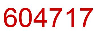Number 604717 red image