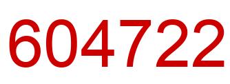 Number 604722 red image