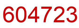 Number 604723 red image