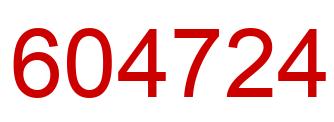 Number 604724 red image