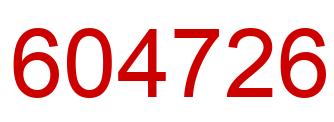 Number 604726 red image