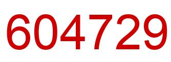 Number 604729 red image