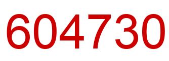 Number 604730 red image