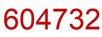 Number 604732 red image