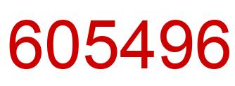 Number 605496 red image