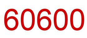 Number 60600 red image