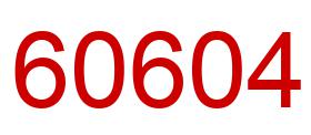 Number 60604 red image
