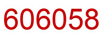 Number 606058 red image