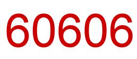 Number 60606 red image