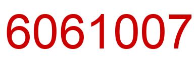 Número 6061007 imagen rojo