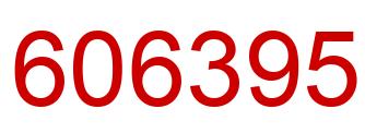 Number 606395 red image