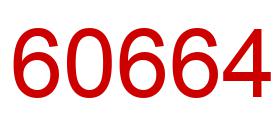 Number 60664 red image