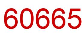 Number 60665 red image