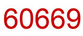 Number 60669 red image