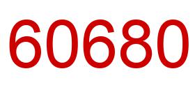 Number 60680 red image