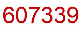 Number 607339 red image