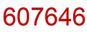Número 607646 imagen rojo