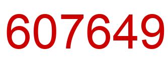 Número 607649 imagen rojo