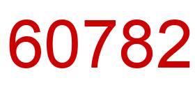 Number 60782 red image