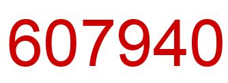 Número 607940 imagen rojo
