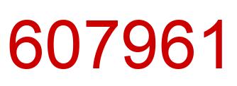 Número 607961 imagen rojo