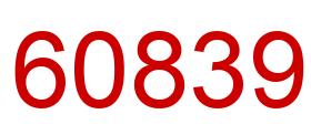 Number 60839 red image