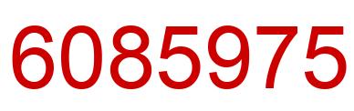 Number 6085975 red image