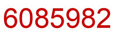 Number 6085982 red image