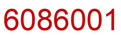 Number 6086001 red image