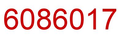Number 6086017 red image