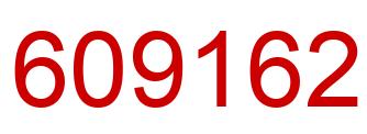 Number 609162 red image