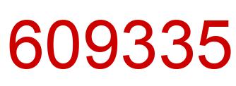 Number 609335 red image