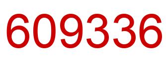 Number 609336 red image