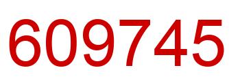 Número 609745 imagen rojo