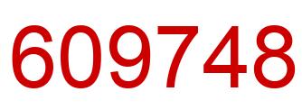 Number 609748 red image